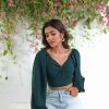 LOLA BALLOON'S SLEEVES TOP ( GREEN ) - Image 2